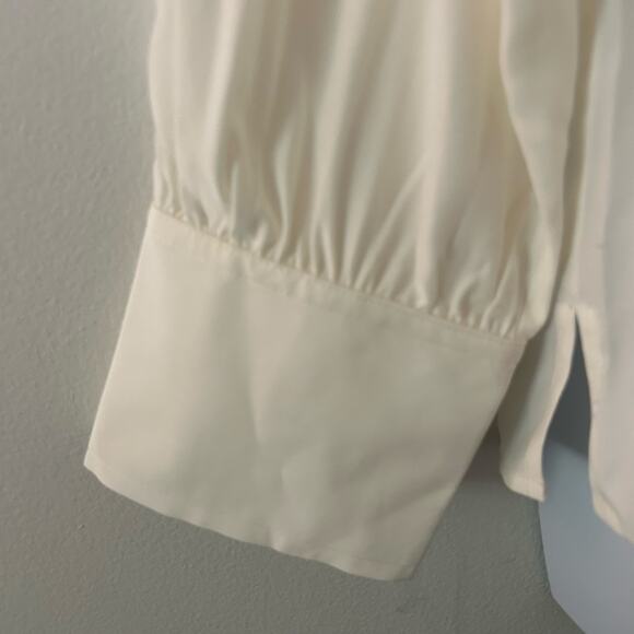 Madewell Women's 100% Silk Button Utility Pocket Shirt Blouse L Large New Flaw - Picture 6 of 13